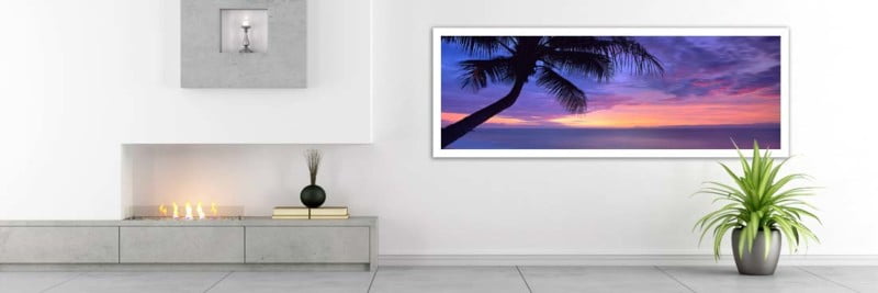 Sunset Silhouette Palm Tree - Wall Art